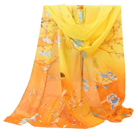 Chiffon Brand Soft Neck Elegant Shawl Scarves