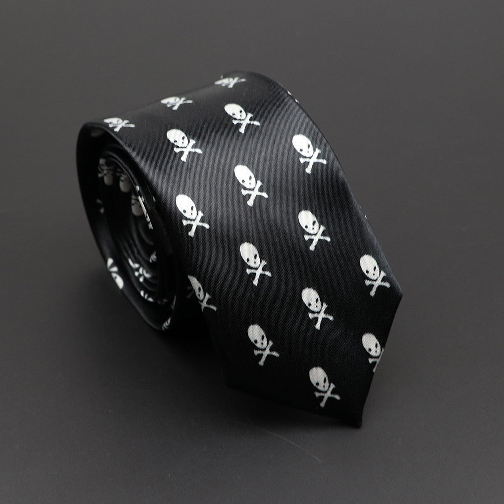 Musical Note Print Neck Tie