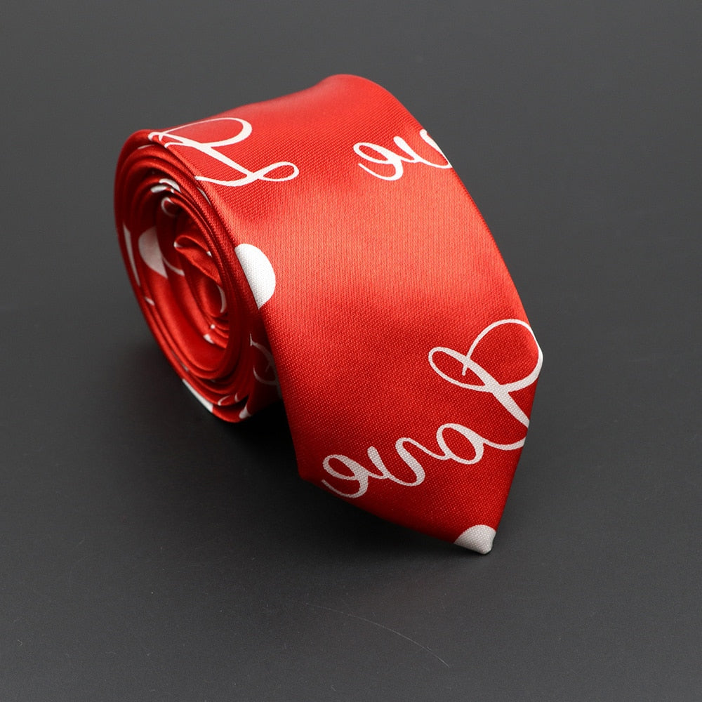 Musical Note Print Neck Tie