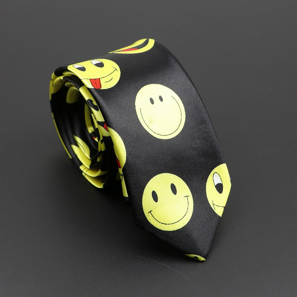 Musical Note Print Neck Tie