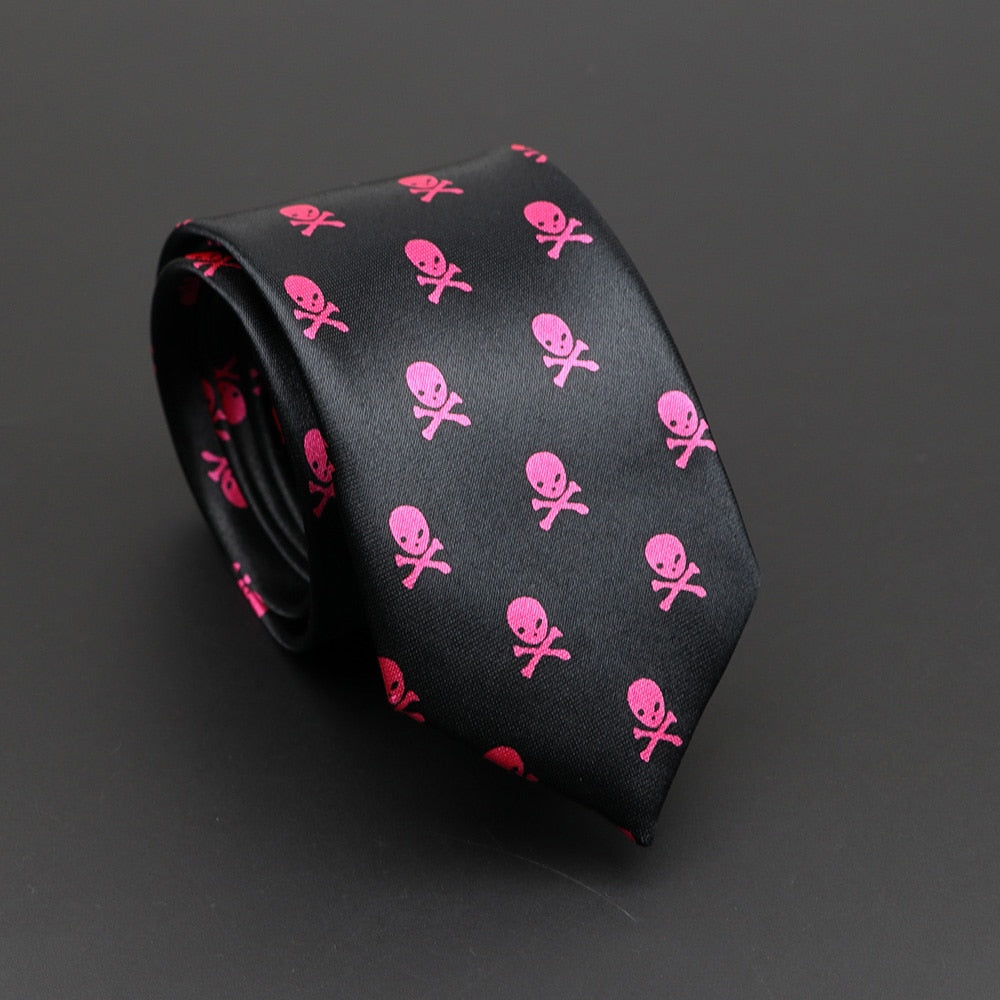 Musical Note Print Neck Tie