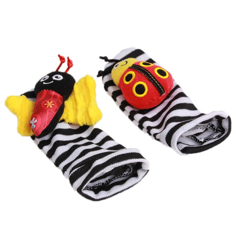 Kids baby toys rattles socks 2pc set