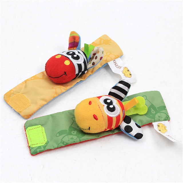 Kids baby toys rattles socks 2pc set