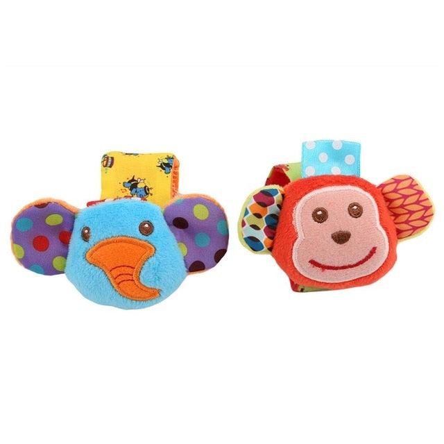 Kids baby toys rattles socks 2pc set