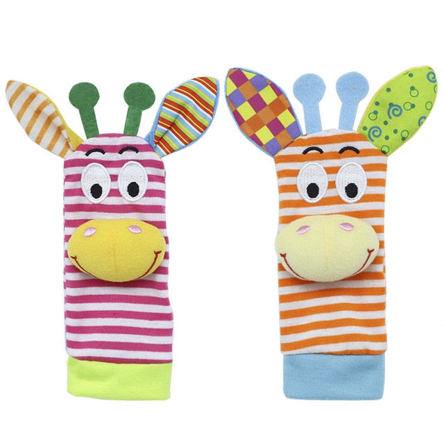 Kids baby toys rattles socks 2pc set