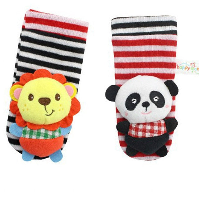 Kids baby toys rattles socks 2pc set