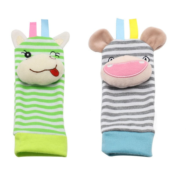 Kids baby toys rattles socks 2pc set