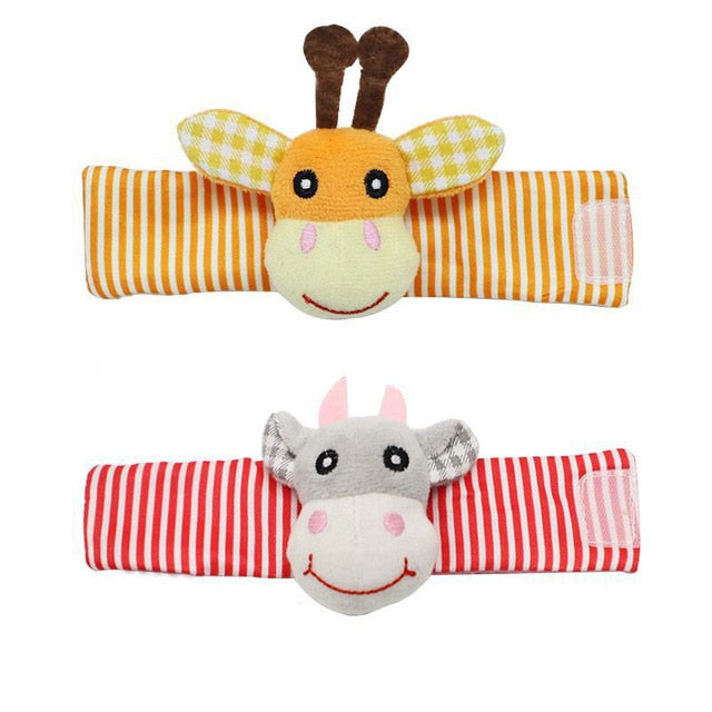 Kids baby toys rattles socks 2pc set