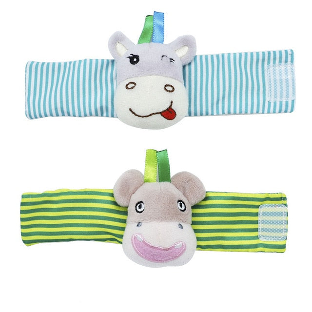 Kids baby toys rattles socks 2pc set