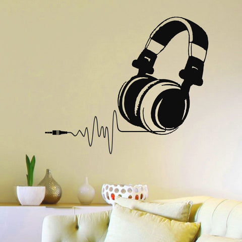 Vinyl Wall Decals DJ Headphones