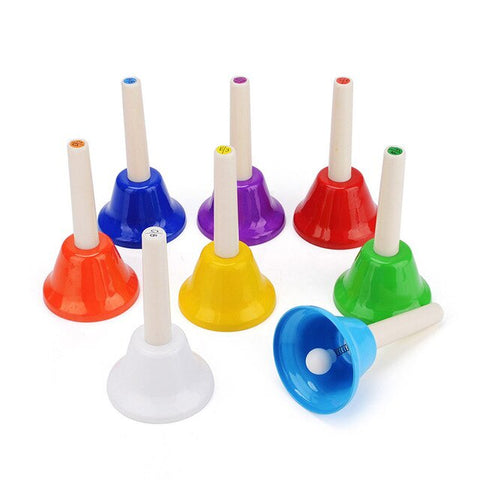 Kids Musical Instrument Toys Child Bells Toy Kids Eight Tone Class Play Toy Children Eight Touch Clock Early Education