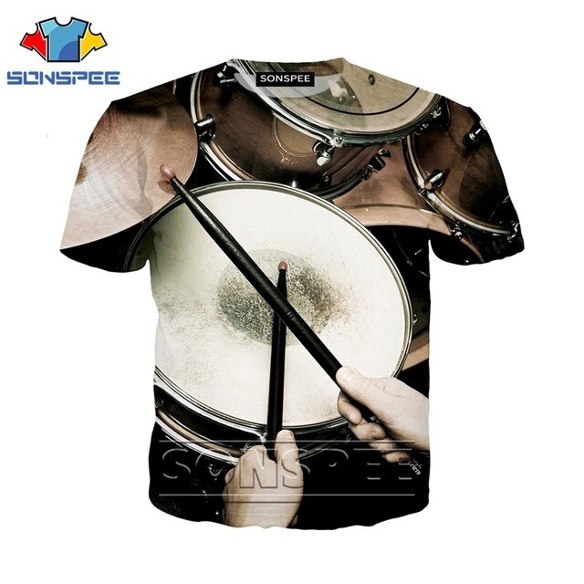 Custom Music Drum T Shirt Fashion