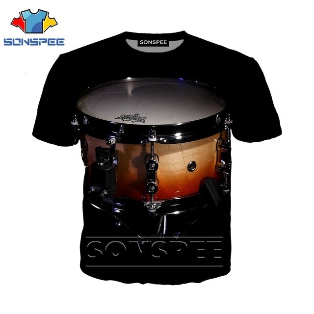 Custom Music Drum T Shirt Fashion