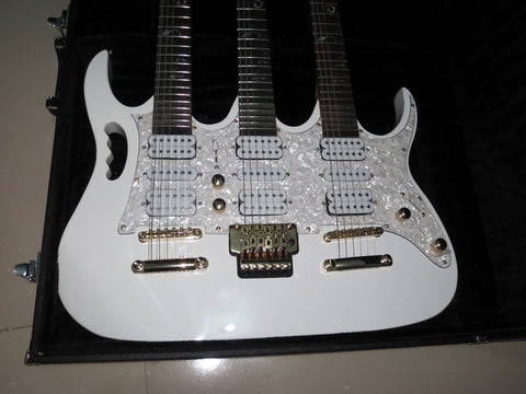 Custom Factory New Top Quality 3 in 1 white Electric Guitars
