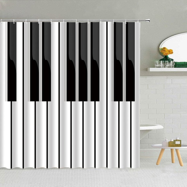 Music instrument note theme Shower Curtain