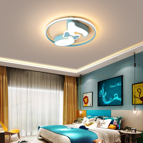 Custom Music Note Ceiling, Wall Light 3Colors Dimmable Lamp