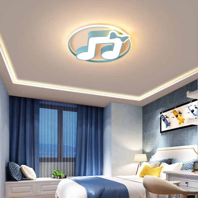 Custom Music Note Ceiling, Wall Light 3Colors Dimmable Lamp