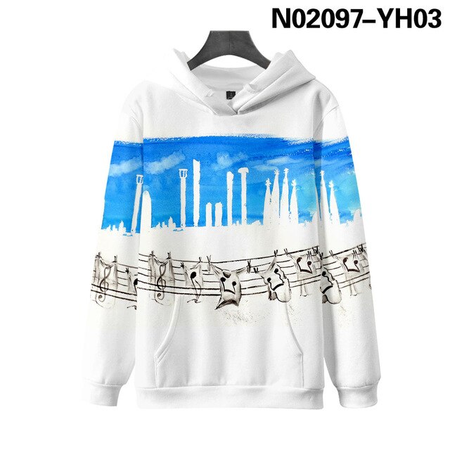 Custom Music Note 3D Kpop Printed Hoodies