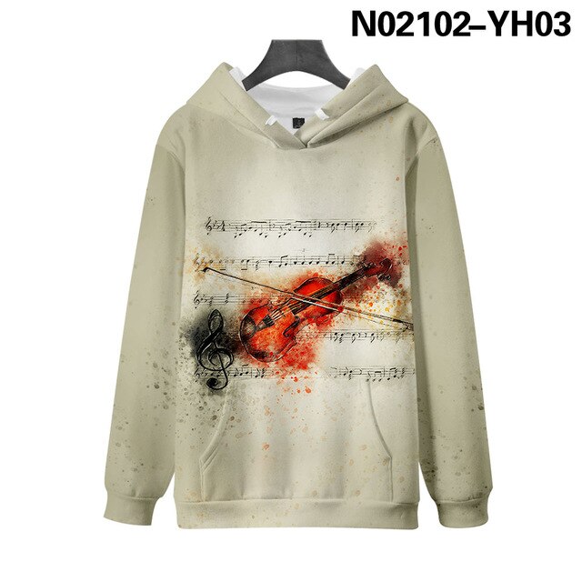 Custom Music Note 3D Kpop Printed Hoodies