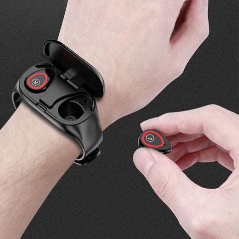 Smart Watch With Wireless Bluetooth Earbuds