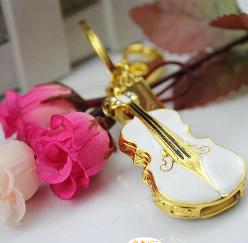 Custom USB Metal Flash Drive High Speed Violin Crystal Pen Drive