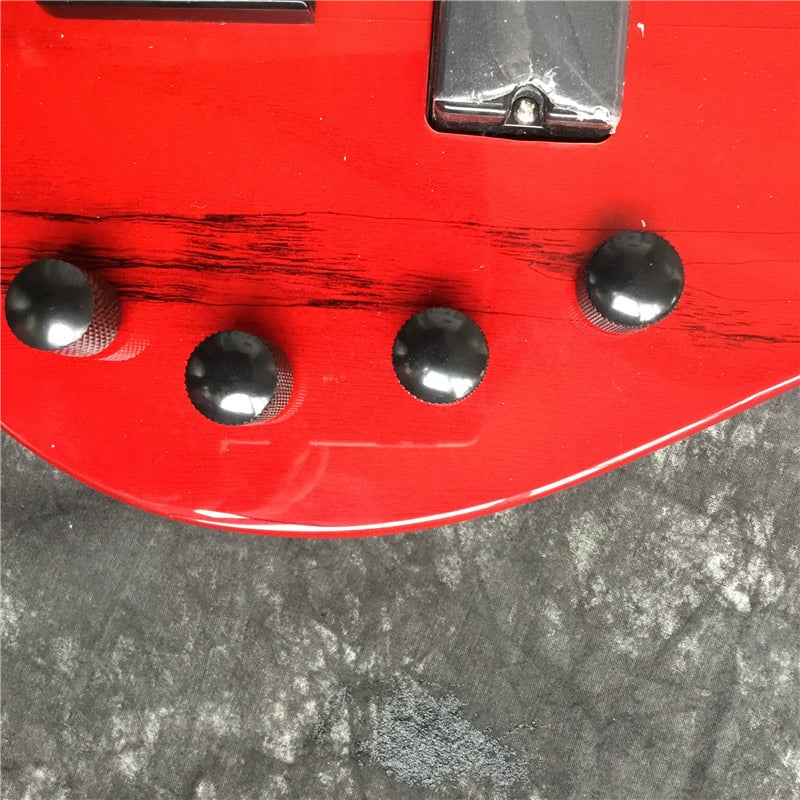 Custom 11 String Red High-quality Electric Bass Guitar