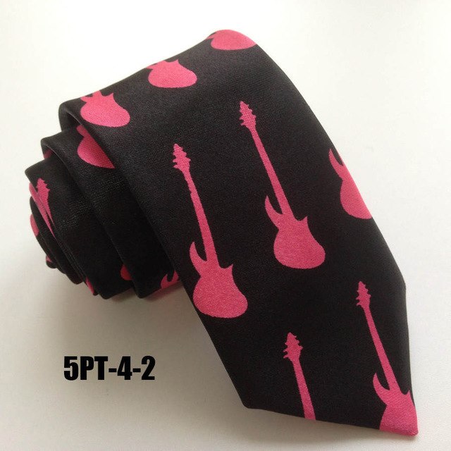 High Fashion Skinny Music Staff Ties