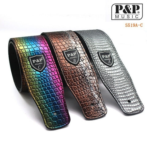 High Quality PU leather Widen Electric Guitar Acoustic Guitar Folk Guitar Bass Strap Belt Musical Instruments Accessories