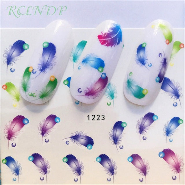 Water sticker for nail art decoration slider music note lovely cat heart star adhesive design decal manicure lacquer accessoires