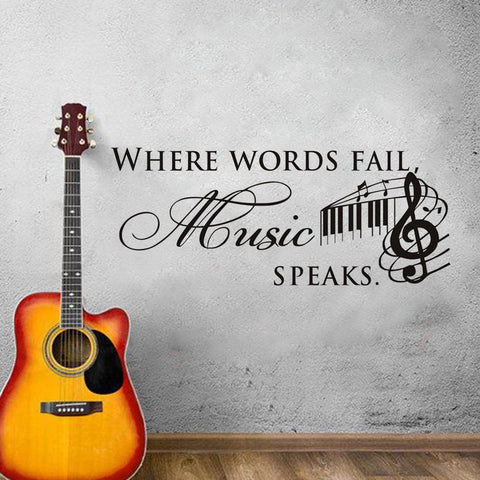 Music Speaks Vinyl Wall Sticker