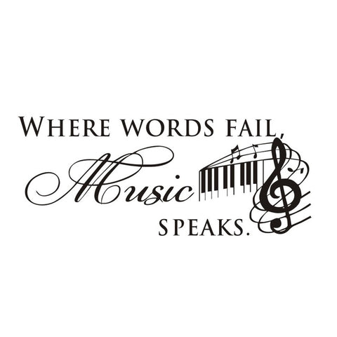 Music Speaks Vinyl Wall Sticker