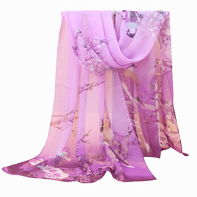 Chiffon Brand Soft Neck Elegant Shawl Scarves