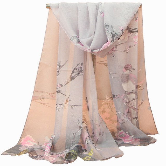 Chiffon Brand Soft Neck Elegant Shawl Scarves