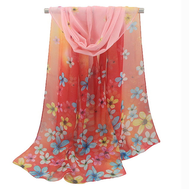 Chiffon Brand Soft Neck Elegant Shawl Scarves