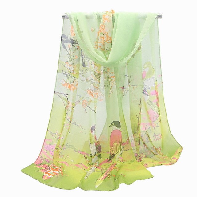 Chiffon Brand Soft Neck Elegant Shawl Scarves