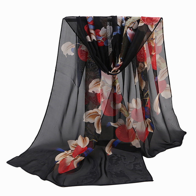 Chiffon Brand Soft Neck Elegant Shawl Scarves