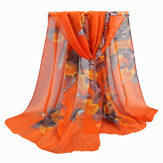 Chiffon Brand Soft Neck Elegant Shawl Scarves