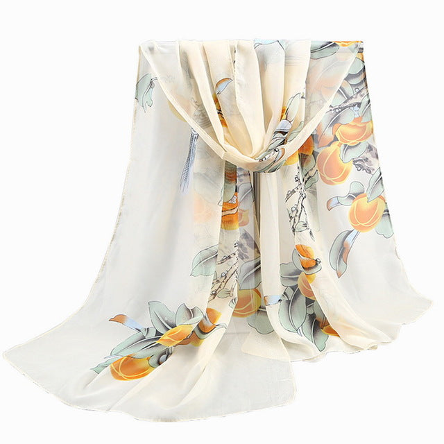 Chiffon Brand Soft Neck Elegant Shawl Scarves