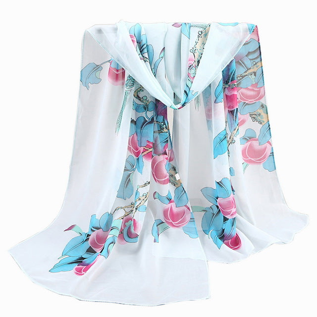 Chiffon Brand Soft Neck Elegant Shawl Scarves