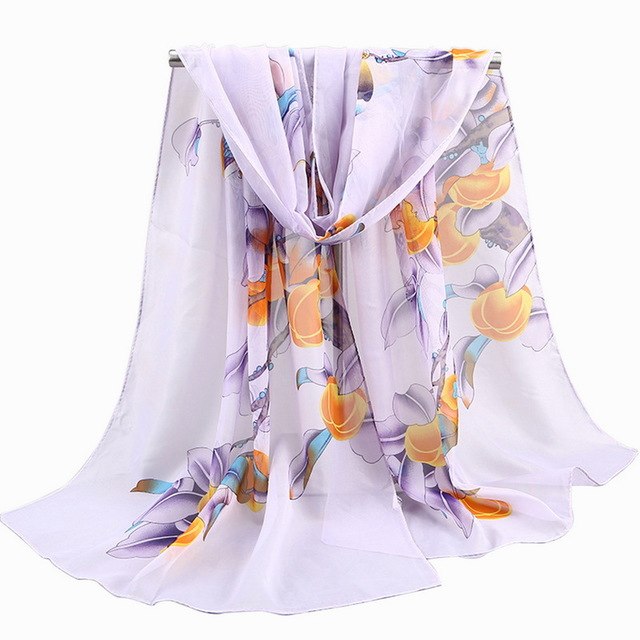 Chiffon Brand Soft Neck Elegant Shawl Scarves