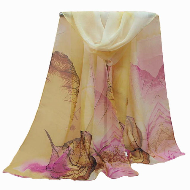 Chiffon Brand Soft Neck Elegant Shawl Scarves