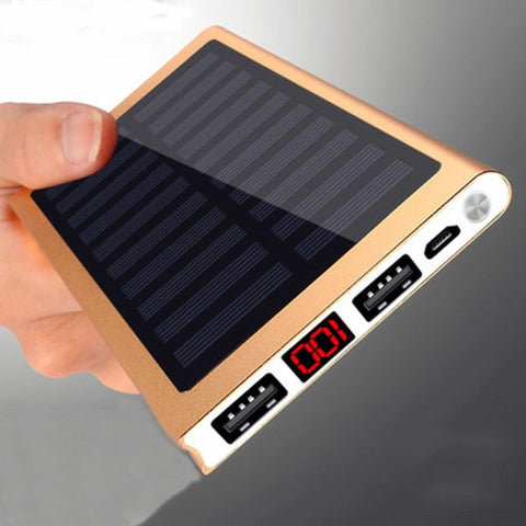 Solar 20000mah External Battery 2 USB LED Power Bank Portable Mobile phone Solar Charger