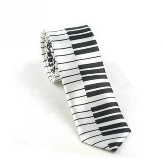 1PC Fashion Men Piano Keyboard Pattern Neck Tie