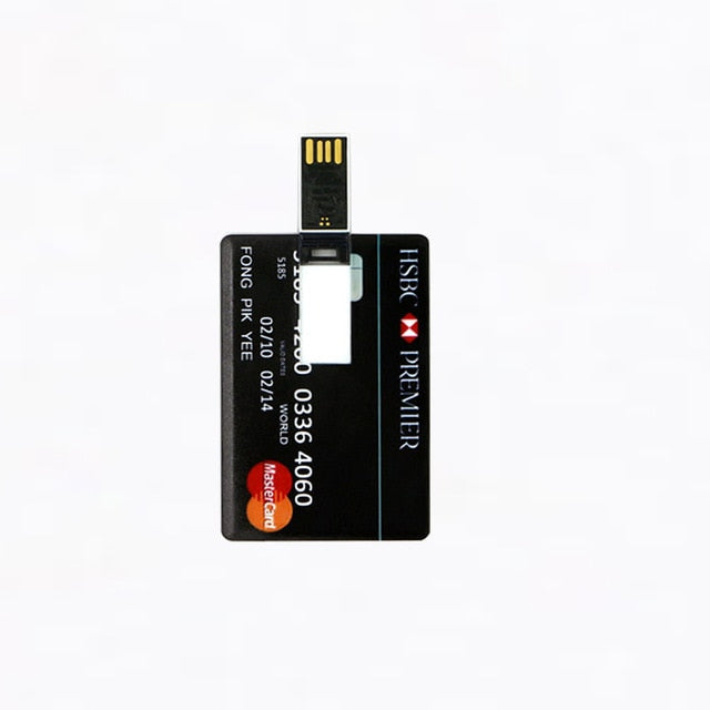 USB Flash Drive 32gb 64gb Bank Credit Card Shape Memory Stick