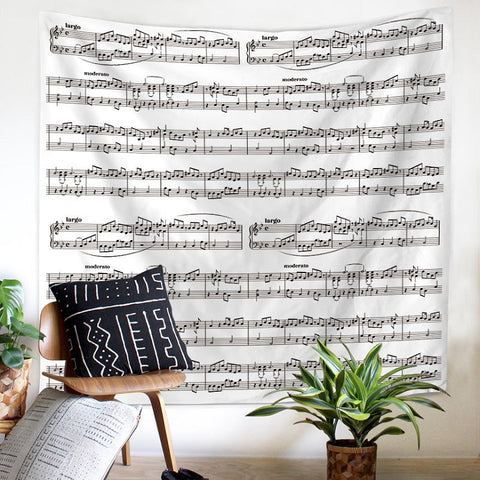 Musical Note Art Tapestry Wall Blanket